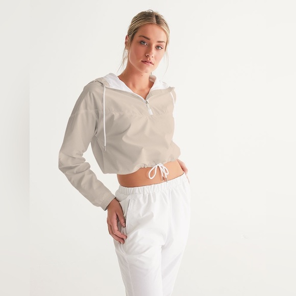 Breezey Oversized Windbreaker Cropped Jacket Yoga Bitch NWT - Picture 6 of 8